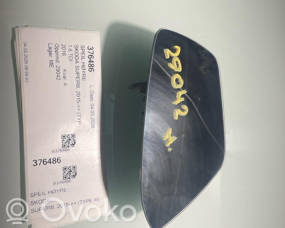 Skoda Superb B8 (3V) Elektryczne lusterko boczne drzwi 