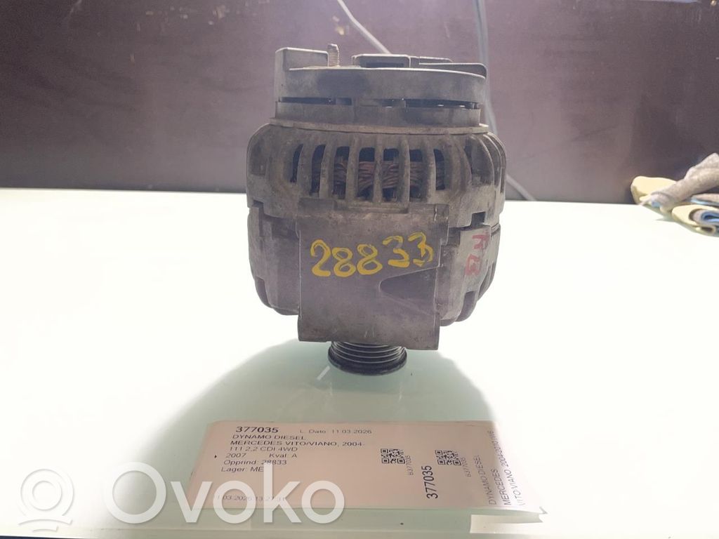 Mercedes-Benz Vito Viano W639 Alternator 