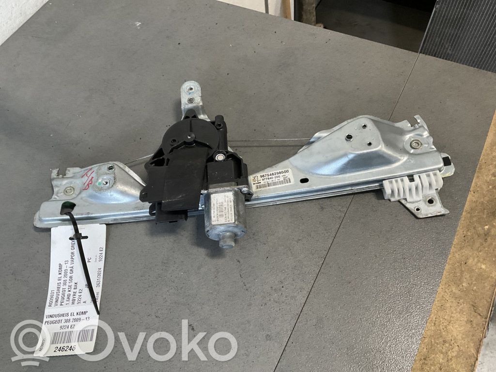 Peugeot 308 Regulador de ventanilla eléctrico de puerta delantera