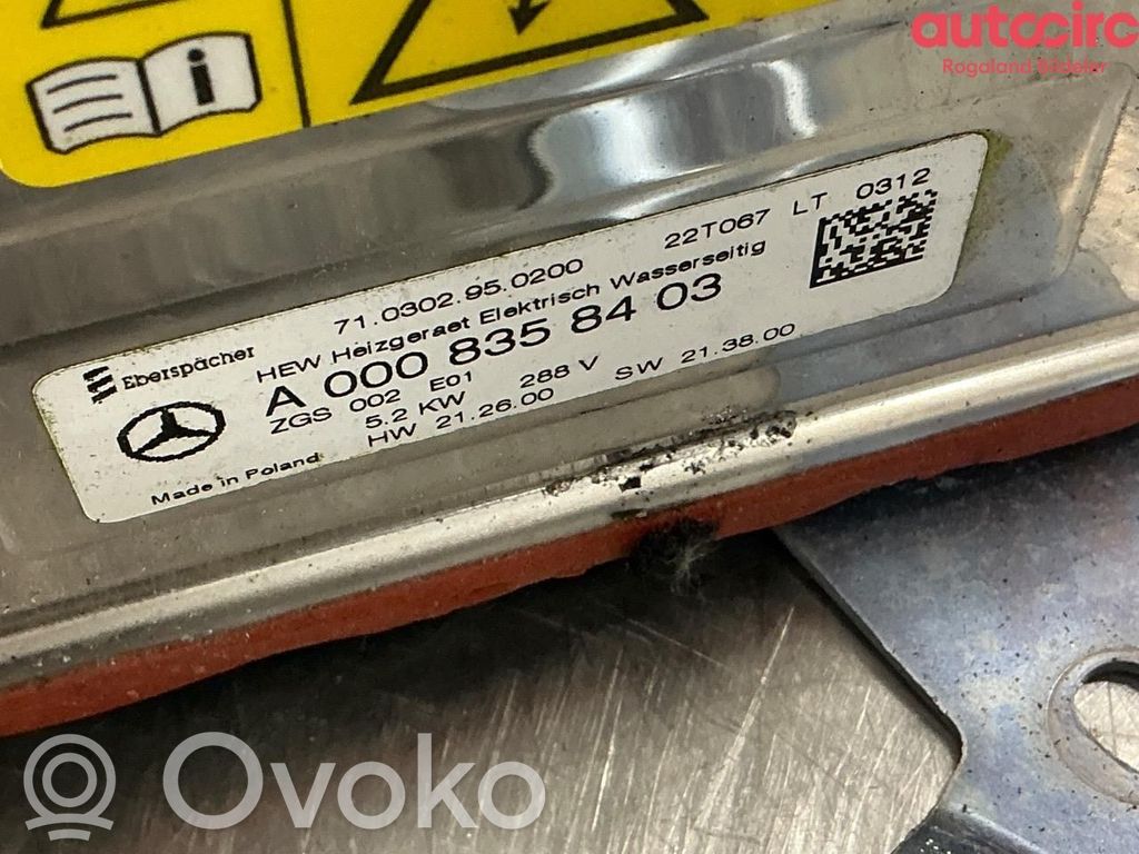 Mercedes-Benz EQC Supapă control încălzitor lichid răcire