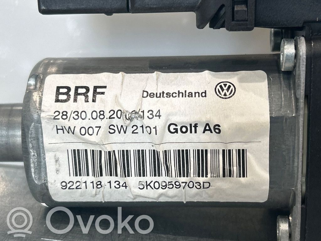 Volkswagen Golf VI Regulador de ventanilla eléctrico de puerta delantera