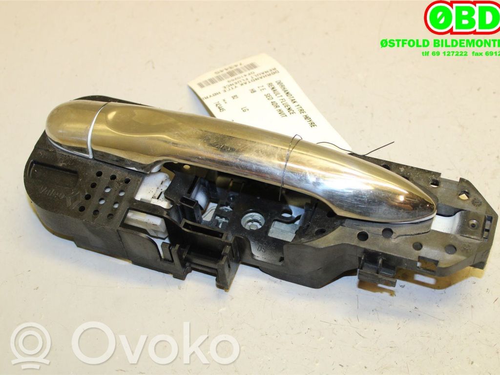 Renault Fluence Klamka zewnętrzna drzwi tylnych 