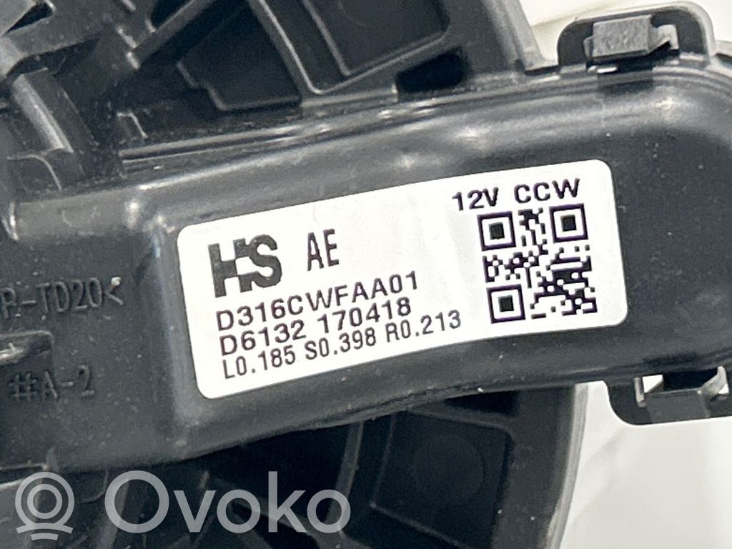 Hyundai Ioniq Pulseur d'air habitacle 