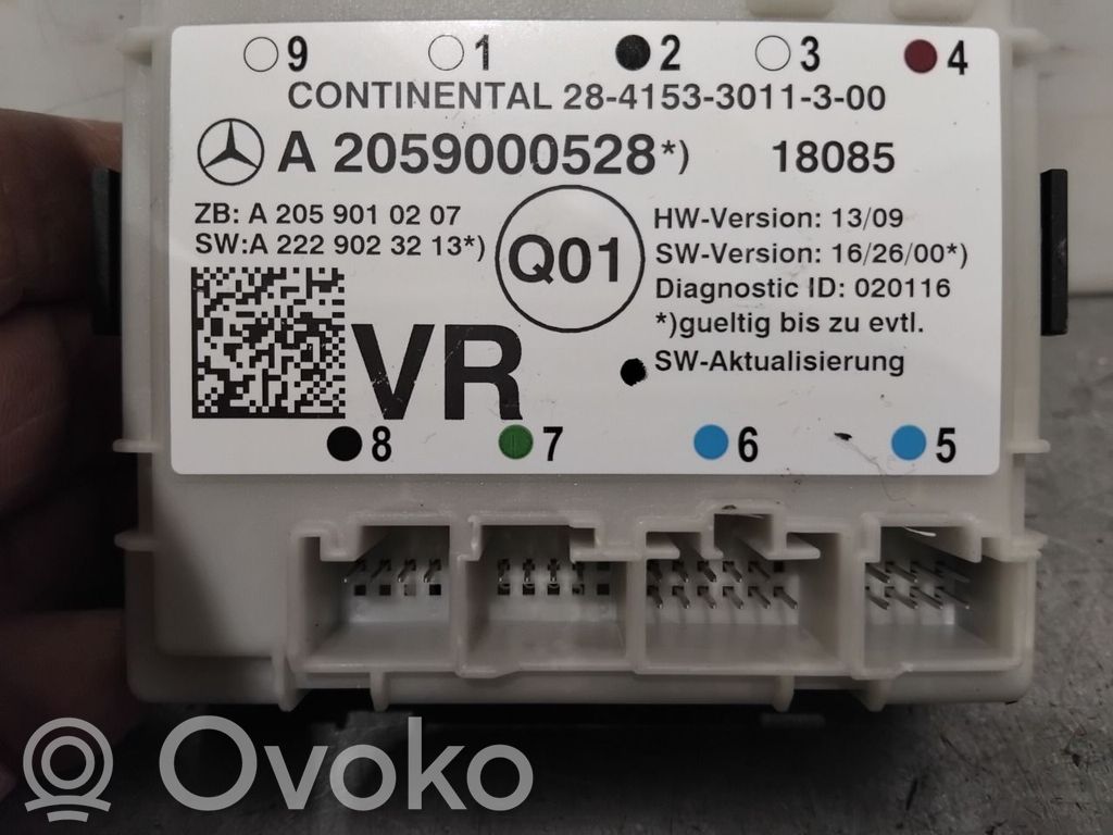Mercedes-Benz C W205 Unité de commande module de porte