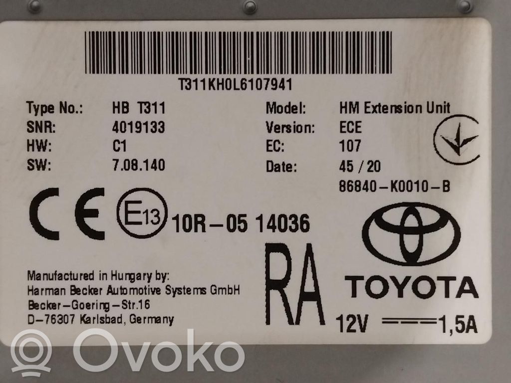 Toyota RAV 4 (XA50) Otras unidades de control/módulos 