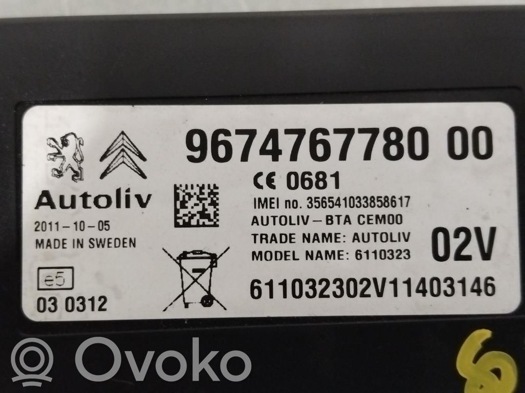 Модуль «Bluetooth»   9579YR,9674767780,9674767780,6579YR,9579YR,9674767780