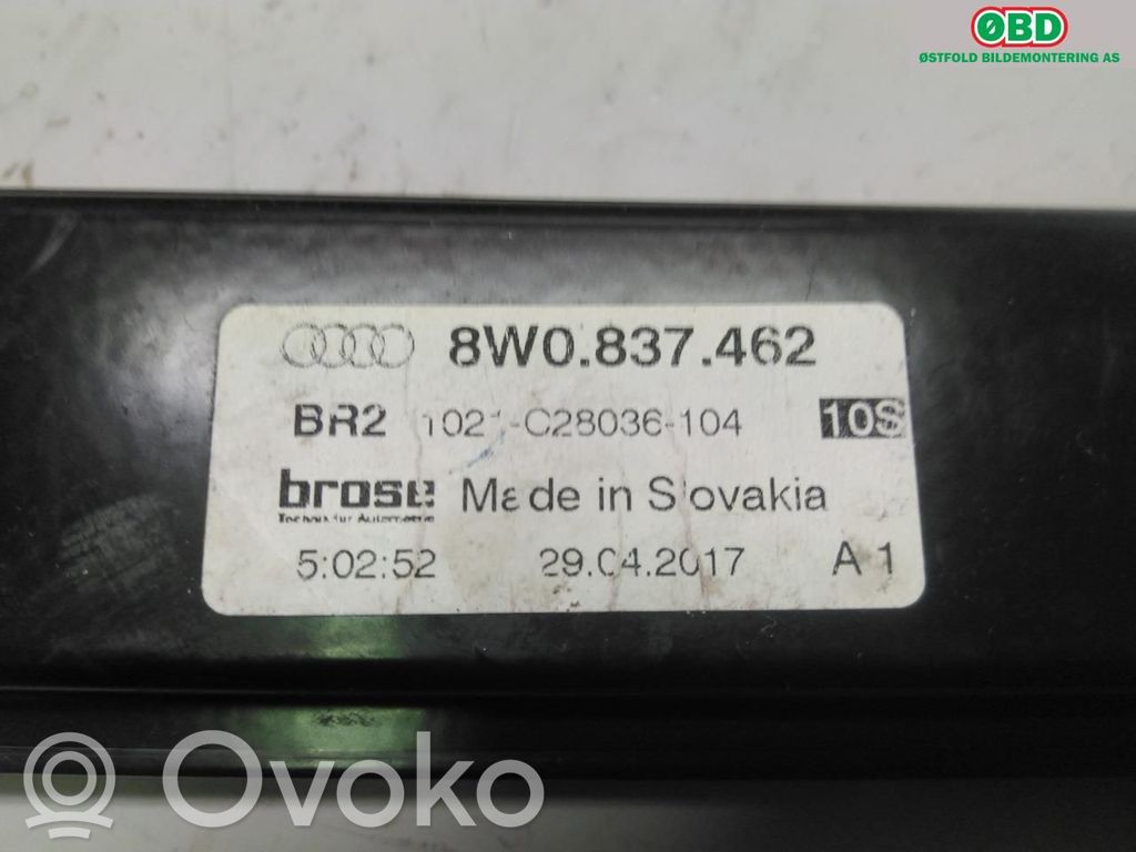 Audi A4 S4 B9 Alzacristalli elettrico della portiera anteriore 