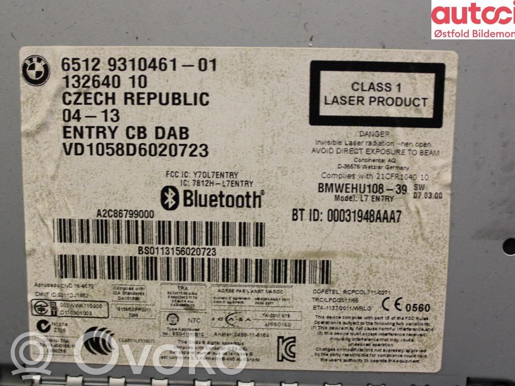 BMW 3 F30 F35 F31 Panel / Radioodtwarzacz CD/DVD/GPS 