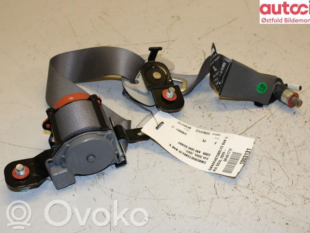 KIA Soul Cintura di sicurezza posteriore 
