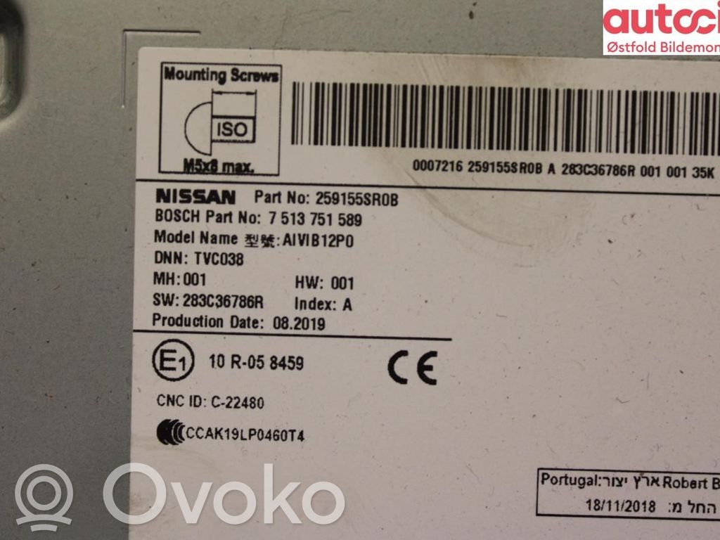 Nissan Leaf II (ZE1) Unitate principală radio/CD/DVD/GPS 