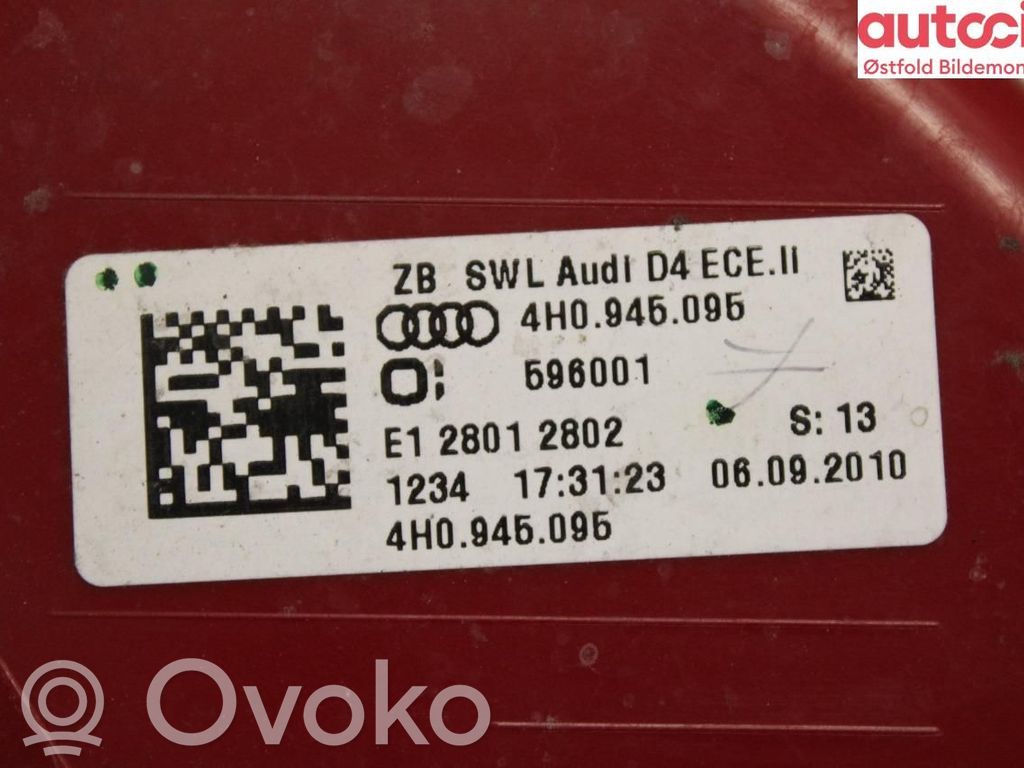 Audi A8 S8 D4 4H Luz trasera/de freno 