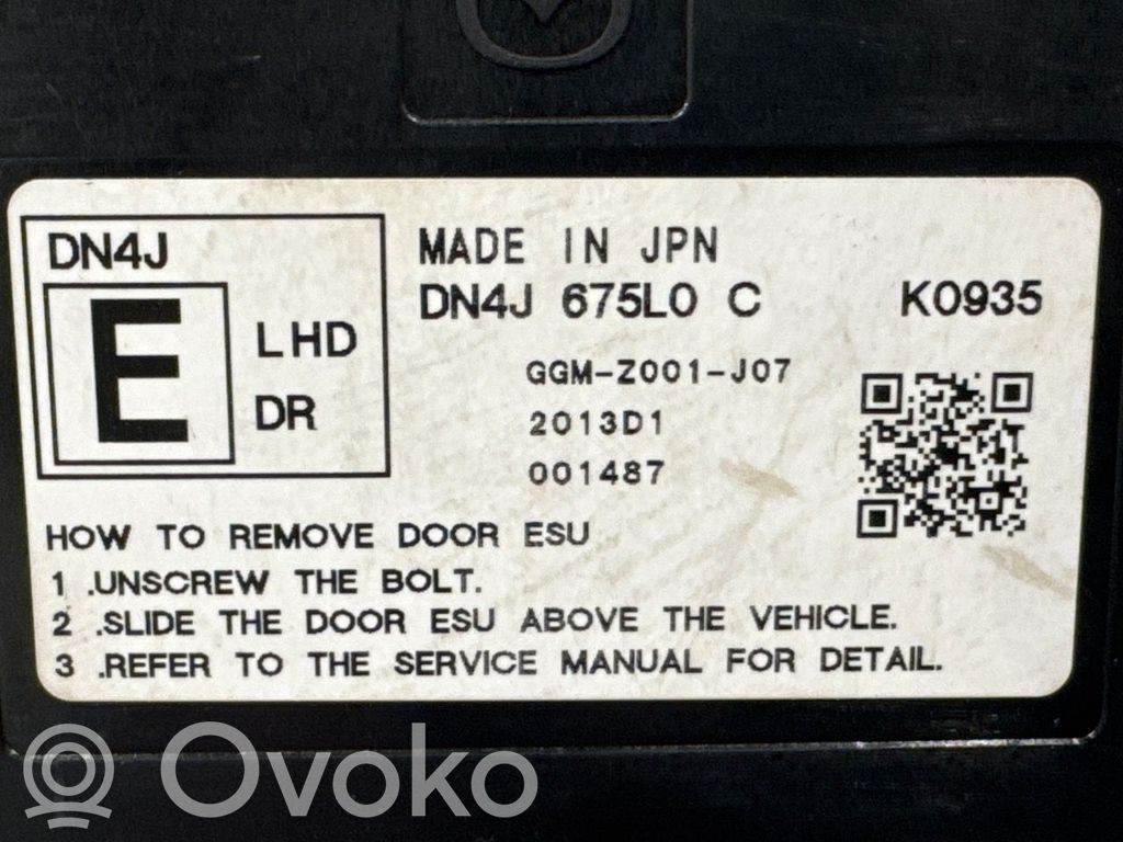 Mazda MX-30 Door control unit/module 