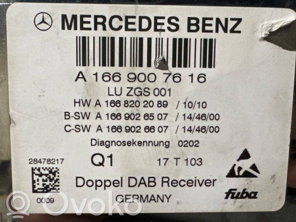 Mercedes-Benz ML W166 Kit système audio