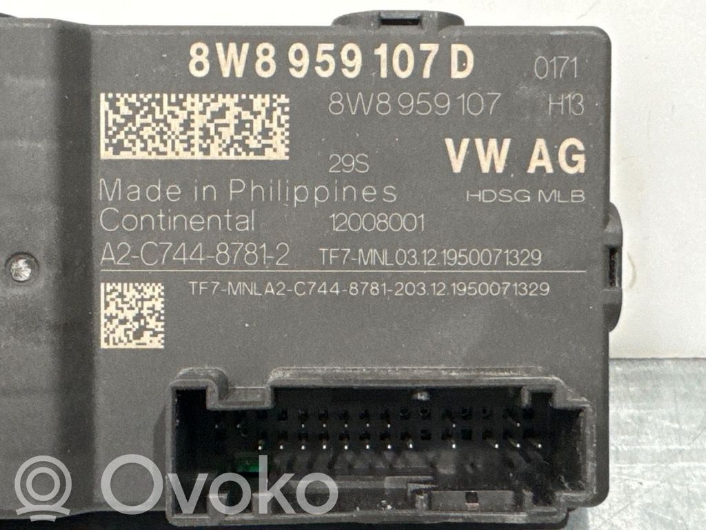 Unidad de control/módulo del maletero/compartimiento de carga   8W8959107D,8W8959107D,8W8959107D,8W8959107D,A2C74487812