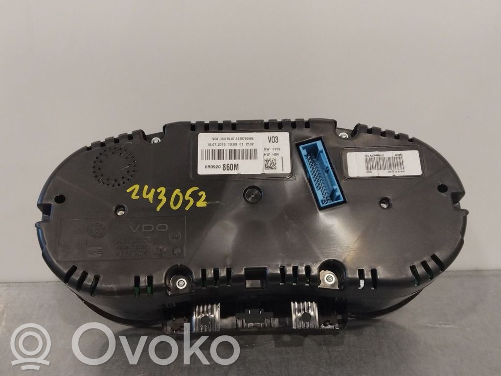Volkswagen Polo V 6R Tachimetro (quadro strumenti) 