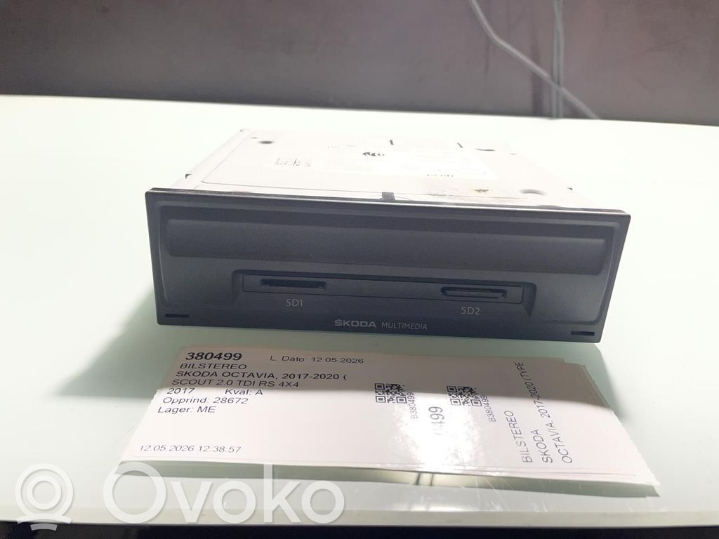 Skoda Octavia Mk3 (5E) Unitate principală radio/CD/DVD/GPS 