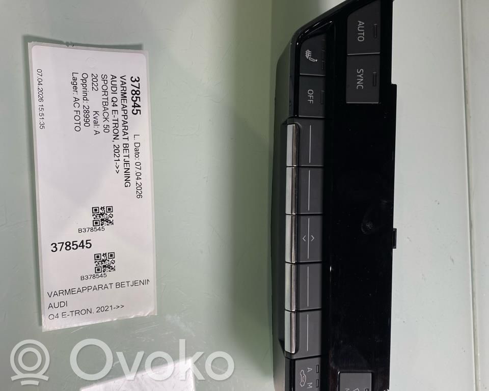 Audi Q4 e-tron Climate control/heater control trim 