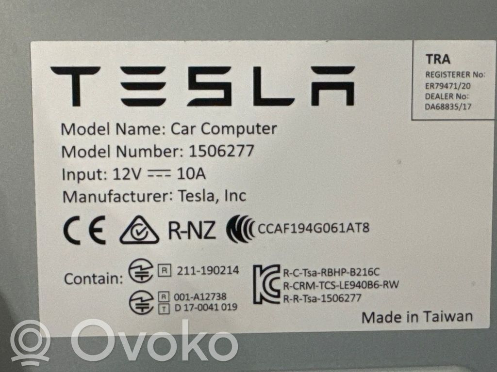 Tesla Model 3 Muut ohjainlaitteet/moduulit 