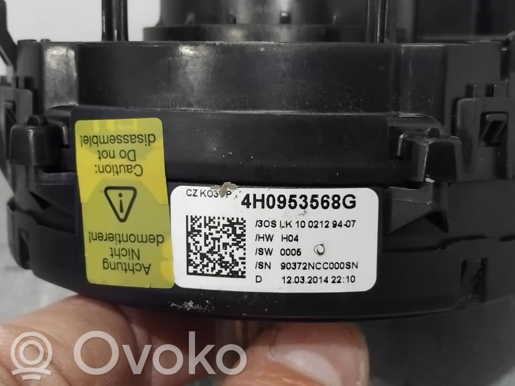 Audi A6 S6 C7 4G Taśma / Pierścień ślizgowy Airbag / SRS 