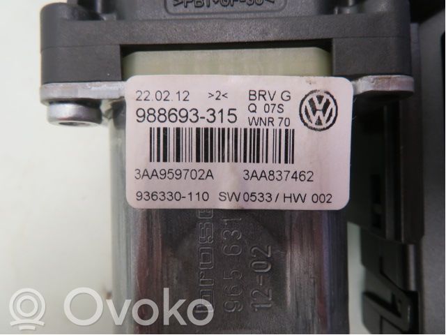 Volkswagen PASSAT B7 Alzacristalli elettrico della portiera anteriore 