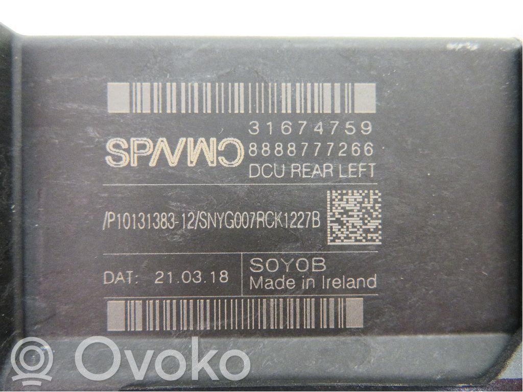 Volvo XC60 Podnośnik szyby drzwi z silniczkiem 