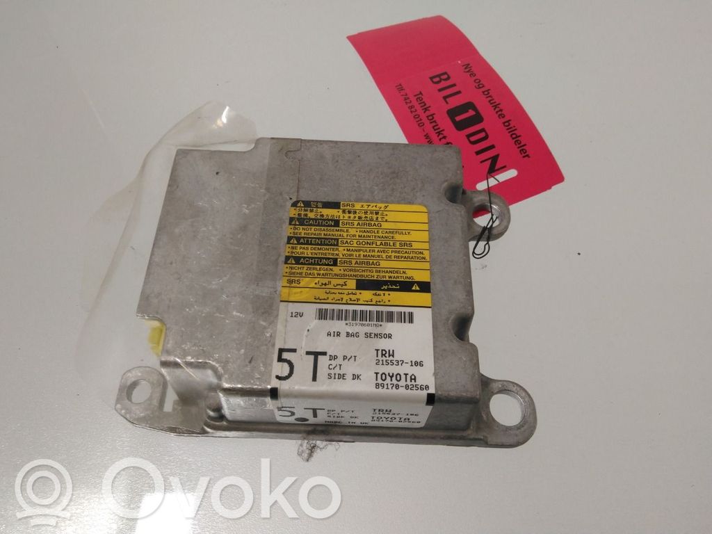 Toyota Auris 150 Unitate/modul de comandă airbaguri 