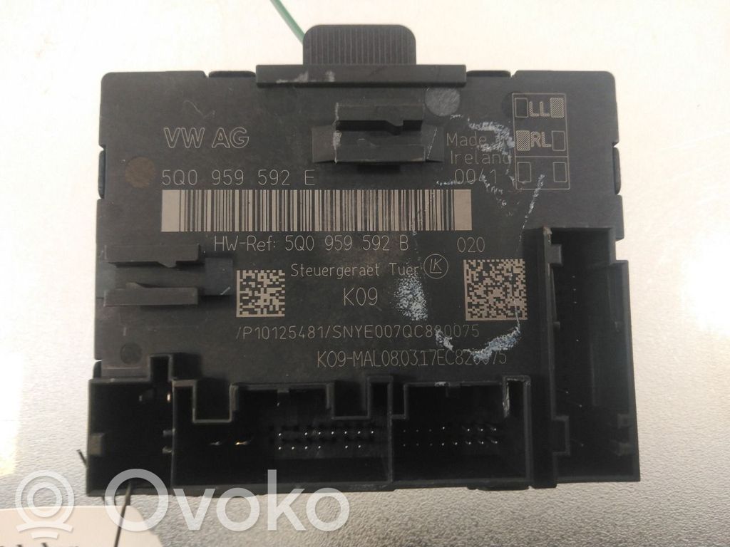 Unidad de control/módulo de la puerta   5Q0959592E,5Q0959592E