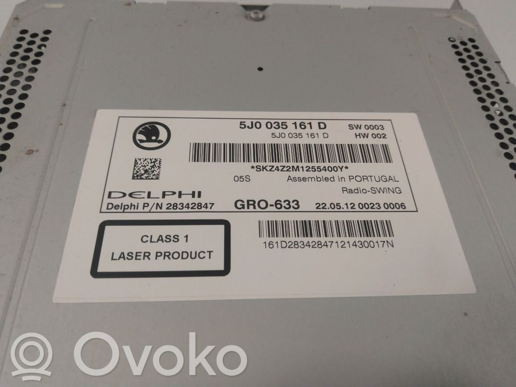 Skoda Fabia Mk2 (5J) Unità principale autoradio/CD/DVD/GPS