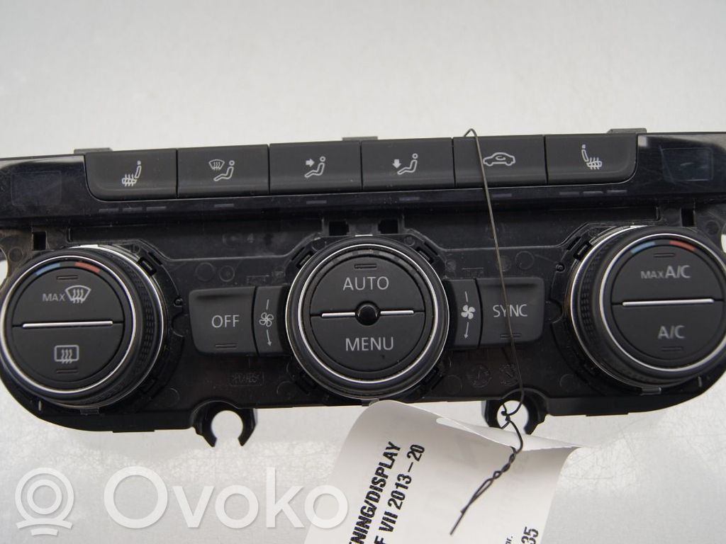 Volkswagen Golf VII Console centrale, commande chauffage/clim