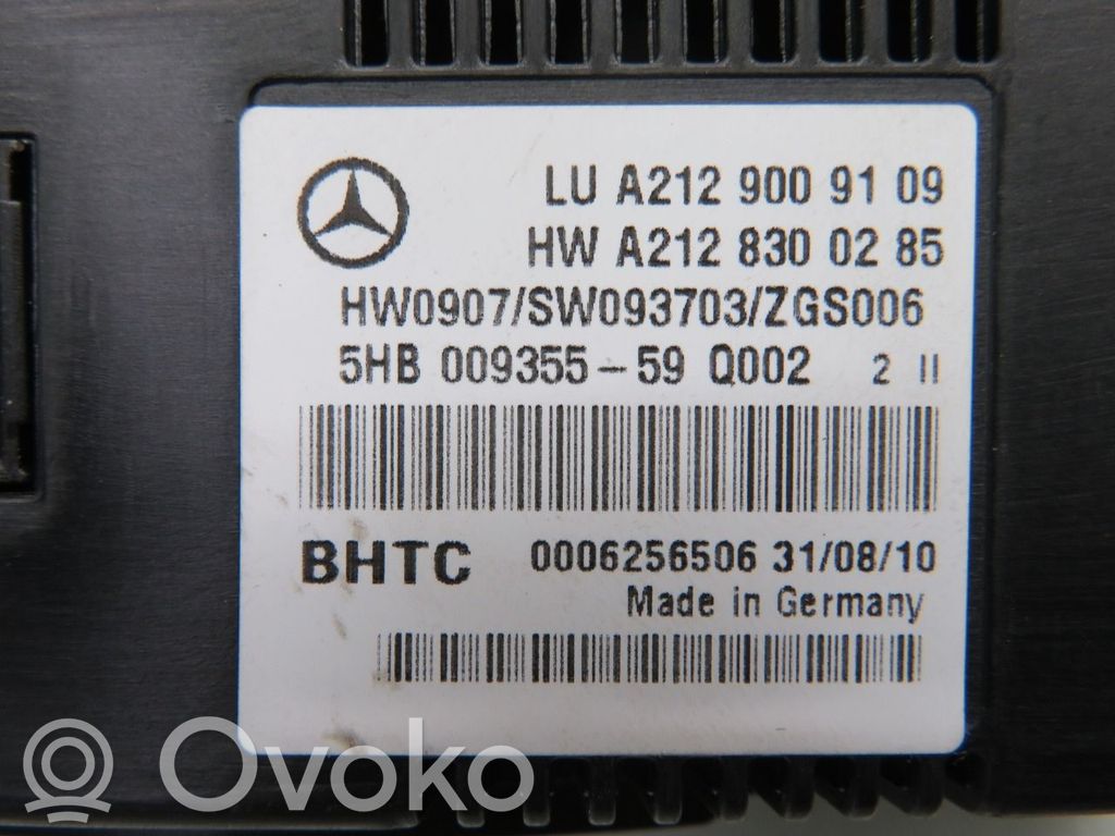 Mercedes-Benz E W212 Verkleidung Bedieneinheit Klimaanlage / Heizung