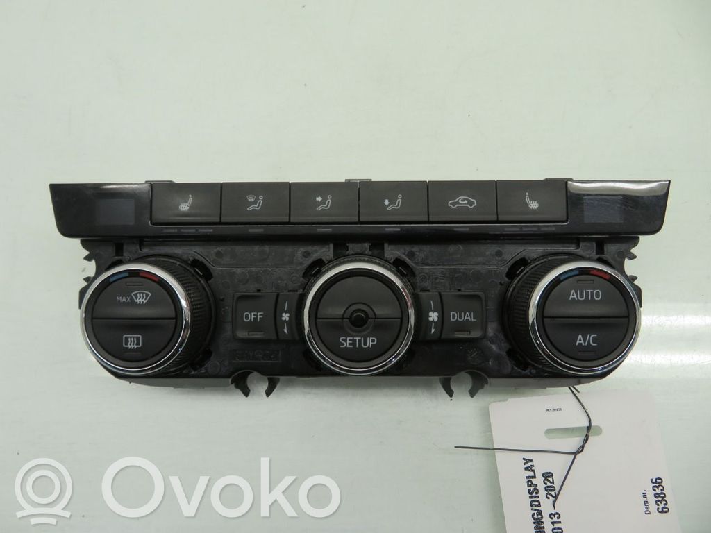 Skoda Octavia Mk3 (5E) Console centrale, commande chauffage/clim 