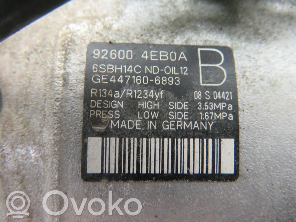 Nissan Qashqai Compressore aria condizionata (A/C) (pompa)