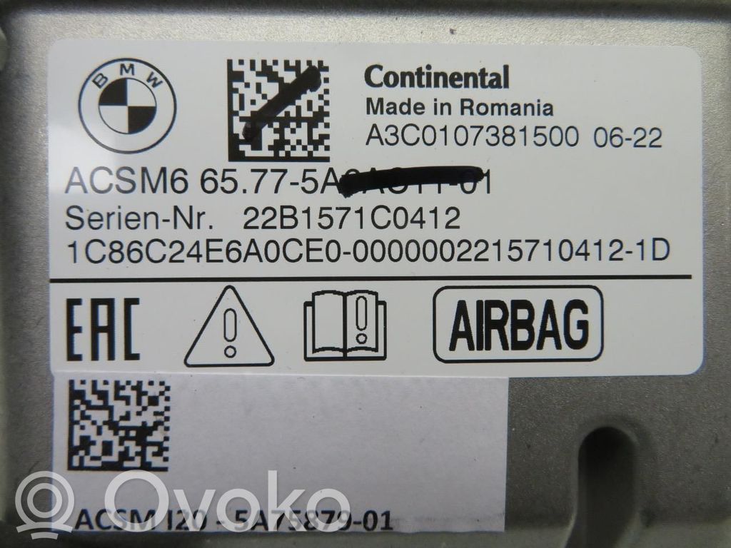 BMW iX Oro pagalvių valdymo blokas