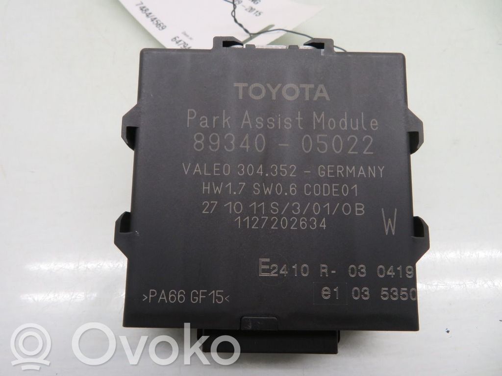 Toyota Avensis T270 Centralina/modulo sensori di parcheggio PDC