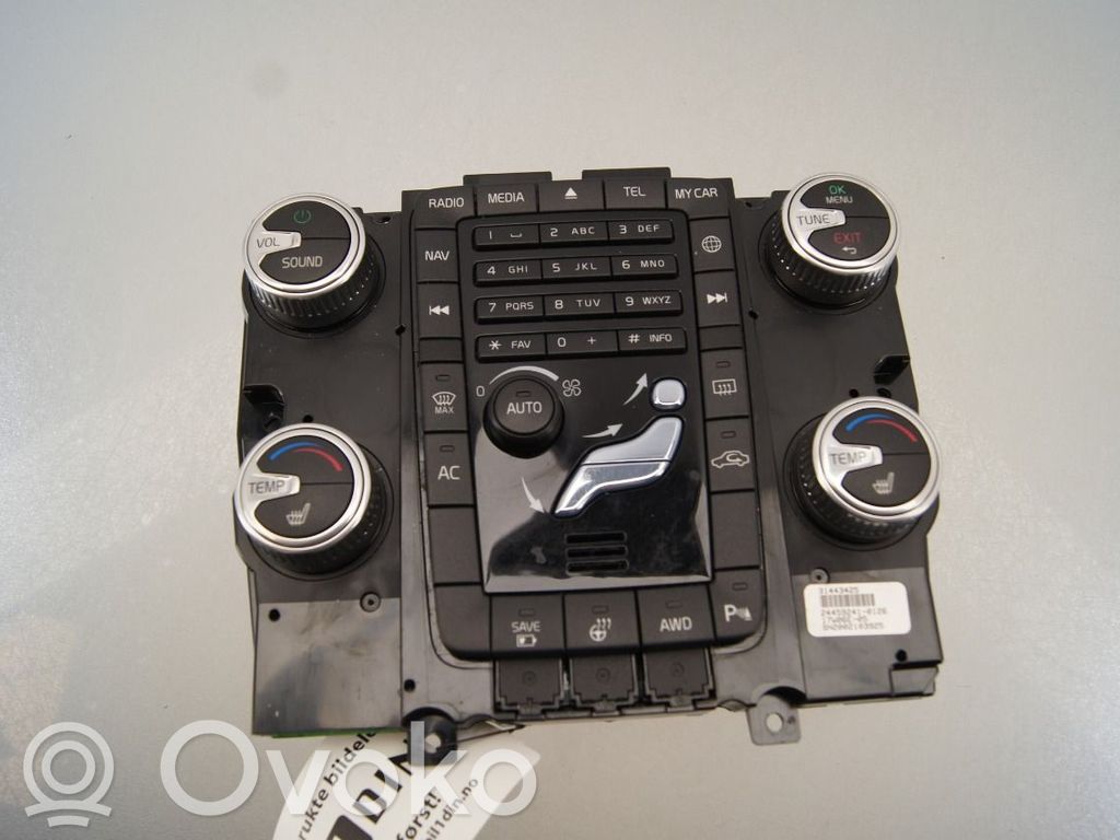 Volvo V60 Console centrale, commande chauffage/clim
