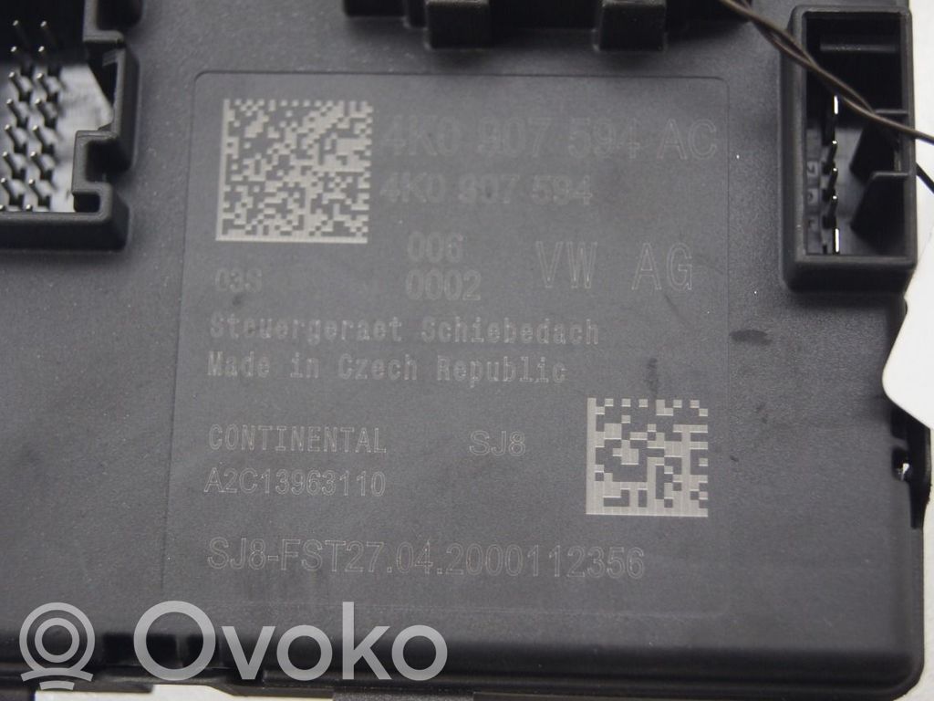 Audi e-tron Unitate/modul comandă trapă 