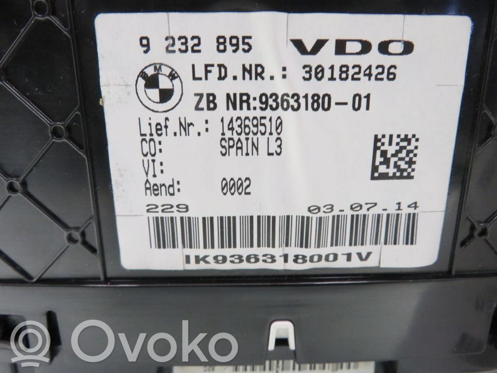 BMW 3 F30 F35 F31 Tachimetro (quadro strumenti)