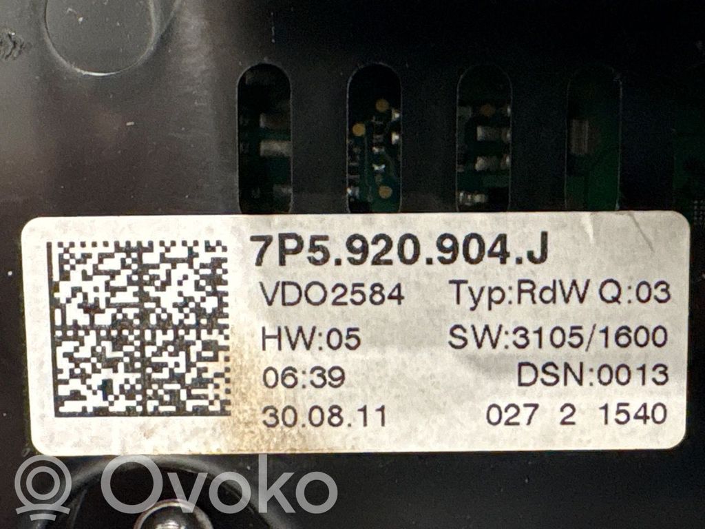 Porsche Cayenne (92A) Nopeusmittari (mittaristo) 