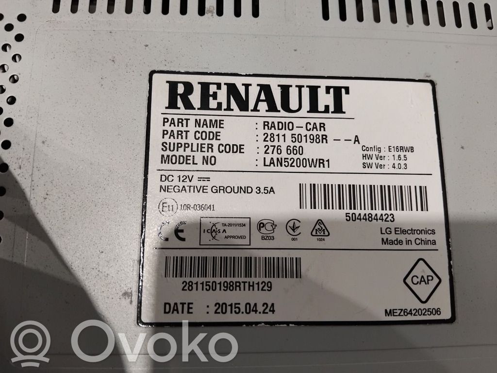 Opel Vivaro Unitate principală radio/CD/DVD/GPS