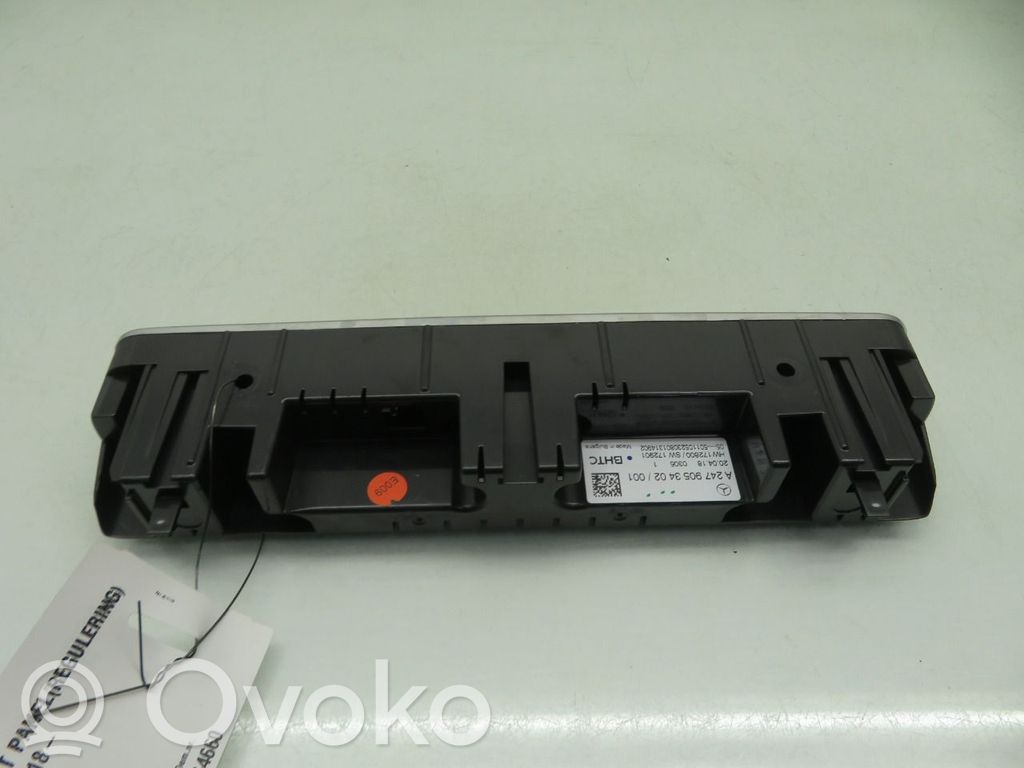 Mercedes-Benz A W177 Console centrale, commande chauffage/clim