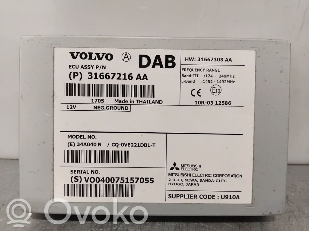Volvo XC70 Kit del sistema de audio