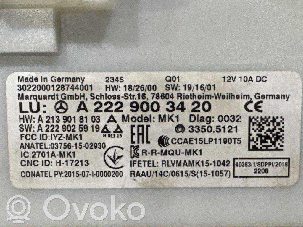 Mercedes-Benz EQC Centralina/modulo keyless go