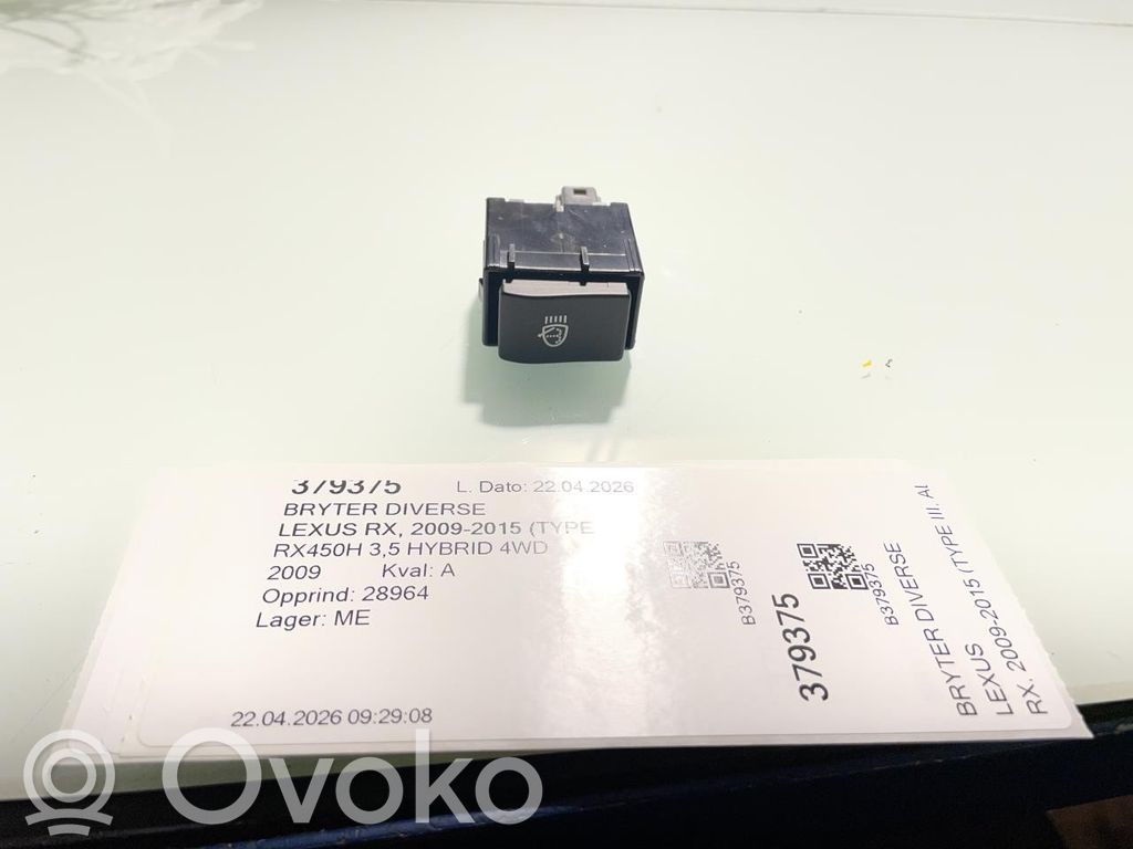 Lexus RX III Inne przełączniki i przyciski