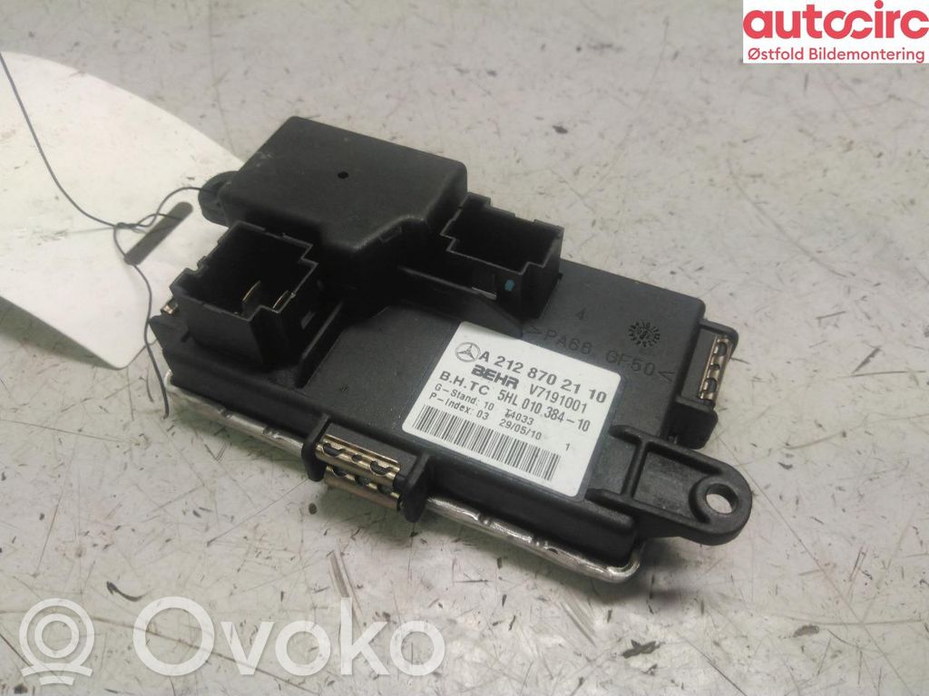 Mercedes-Benz E W212 Heater blower motor/fan resistor 