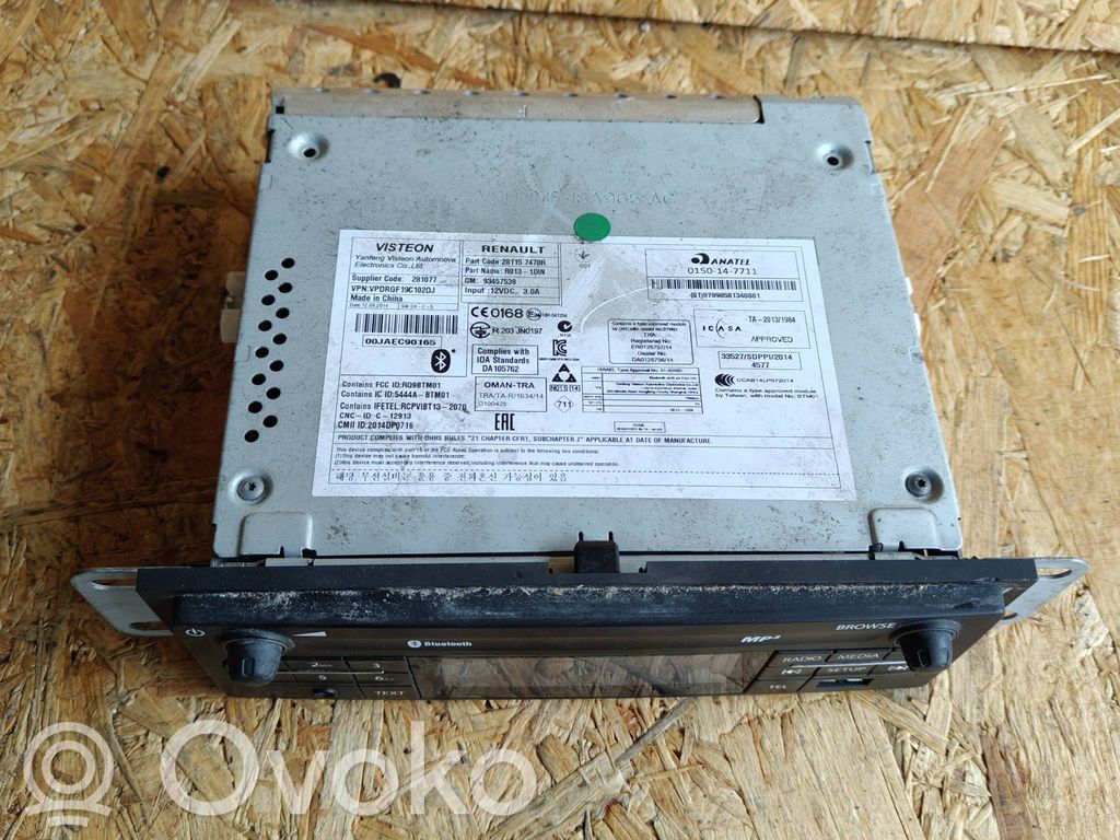 Renault Trafic III (X82) Panel / Radioodtwarzacz CD/DVD/GPS 