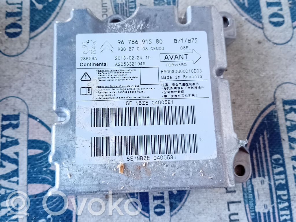 Airbag control unit/module   9678691580,9678691580