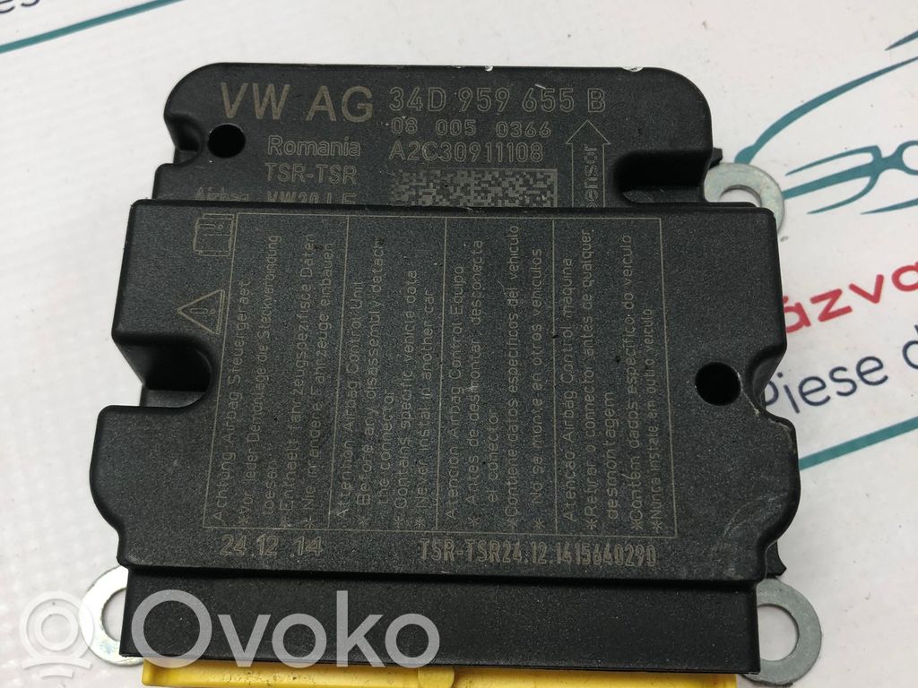 Skoda Rapid (120G, 130G, 135G) Sterownik / Moduł Airbag 