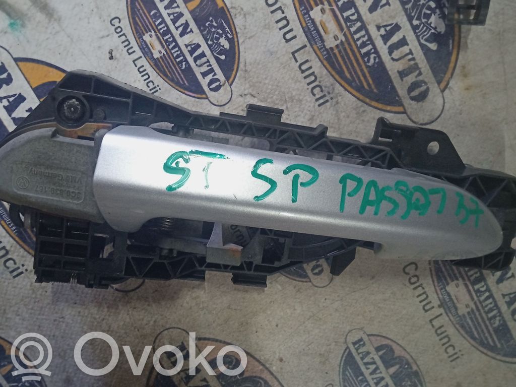 Volkswagen PASSAT B7 Klamka zewnętrzna drzwi tylnych 