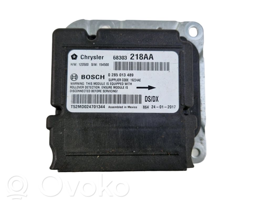 Airbag control unit/module   68303218,68303218AA,218AA,0285013489,T52MD024701344