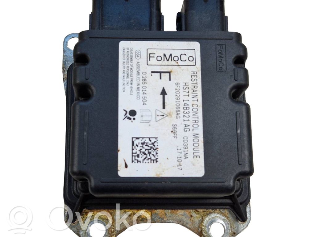 Sterownik / Moduł Airbag   HS7T14B321,HS7T14B321AG,6F20291066AG,0285014504,S66FF